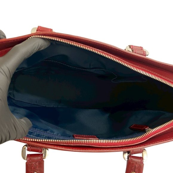 DIOR Blue Leather Tote Bag - Picture 9 of 10